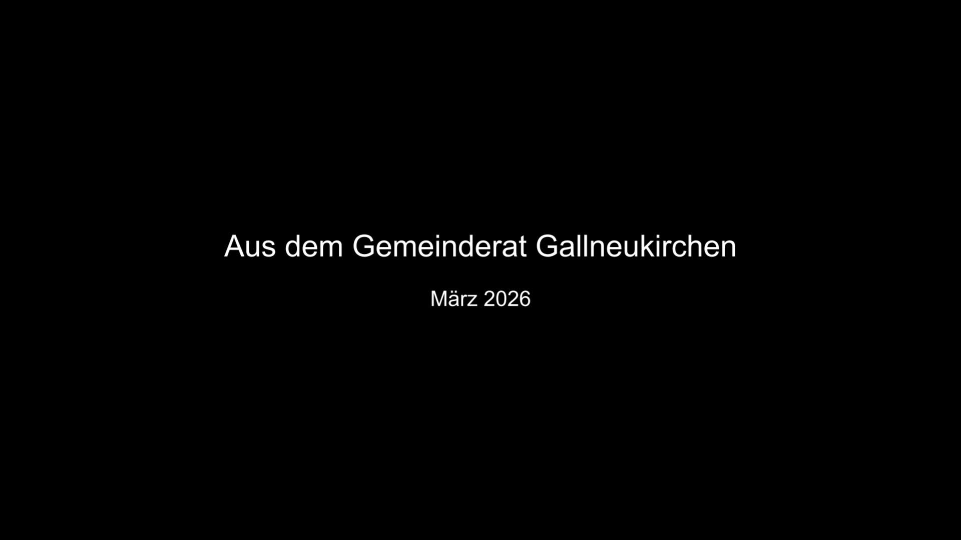 Aus  dem Gemeinderat Gallneukirchen-März2026