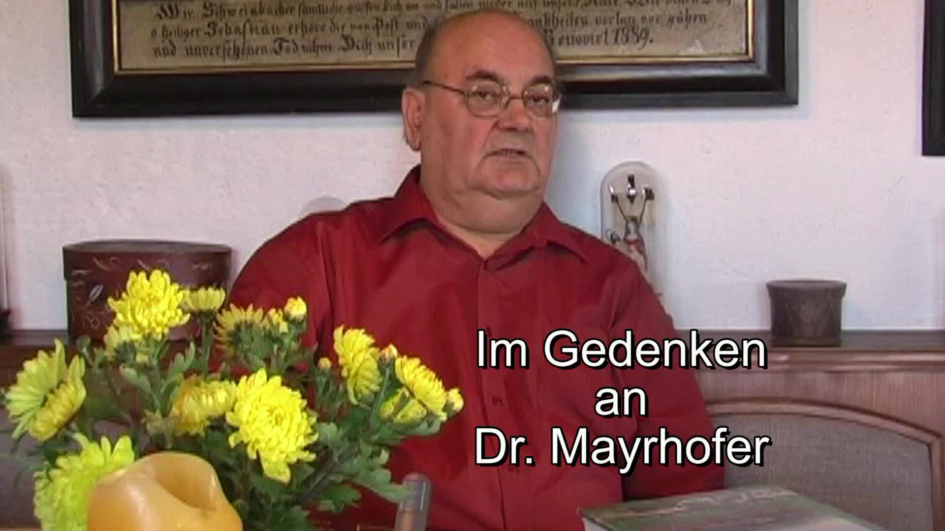 Im Gedenken an Dr. Mayrhofer