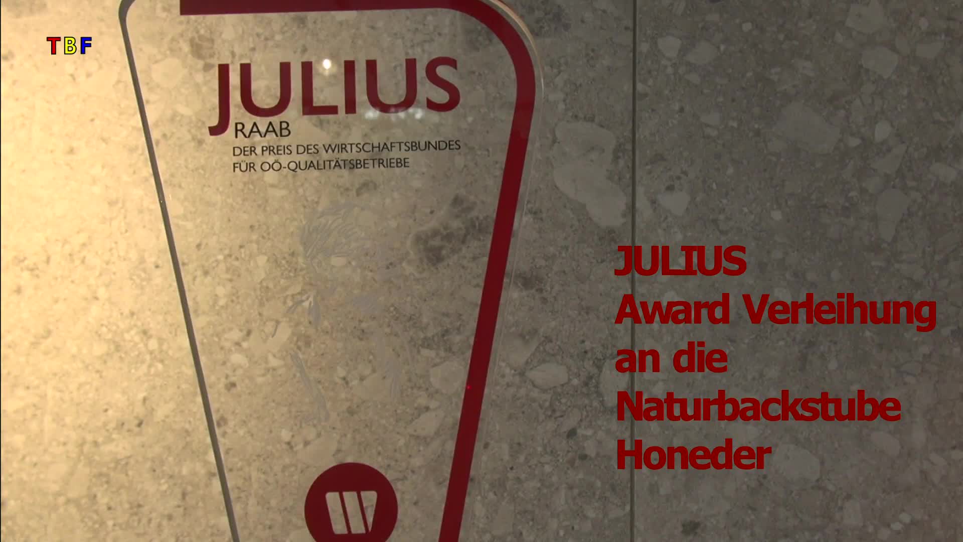 Julius Award für Naturbackstube Honeder