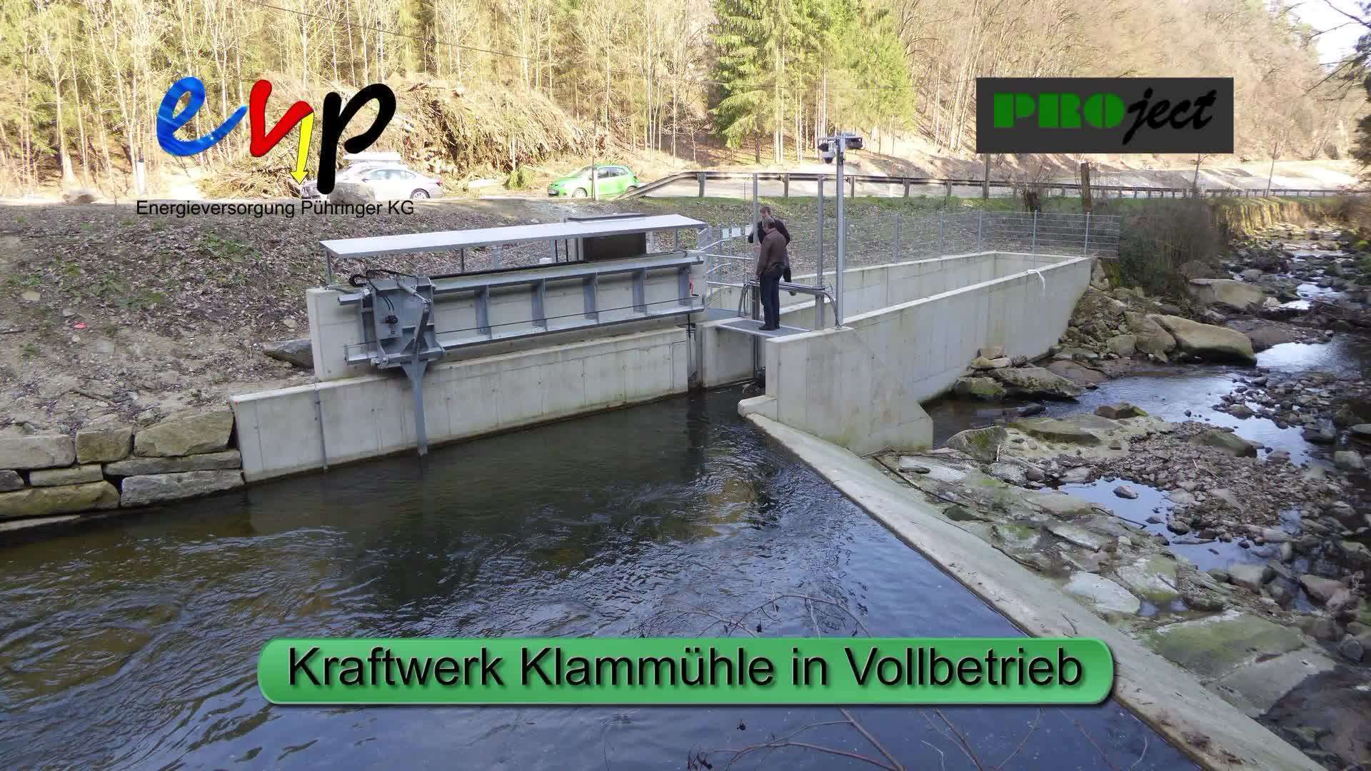 Kraftwerk Klammühle in Vollbetrieb