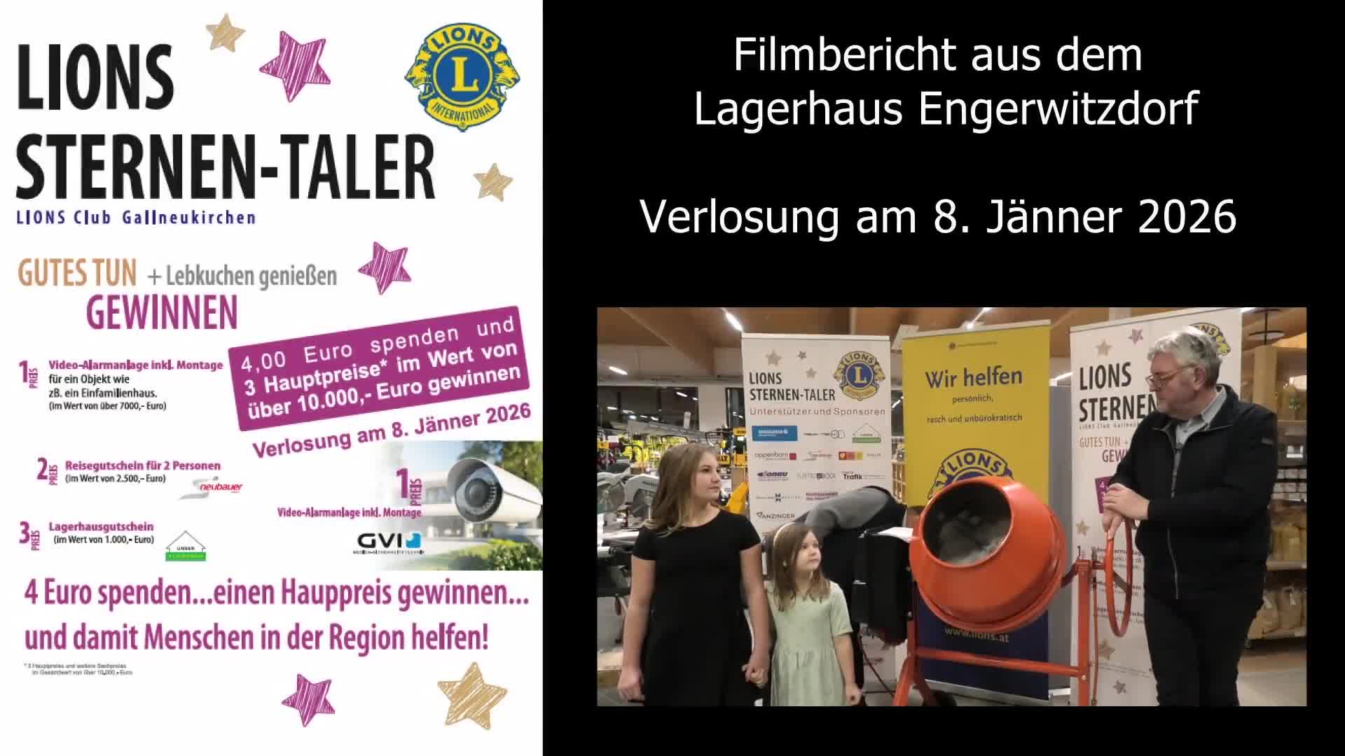 LIONS Sternentaler Verlosung Gallneukirchen 2026