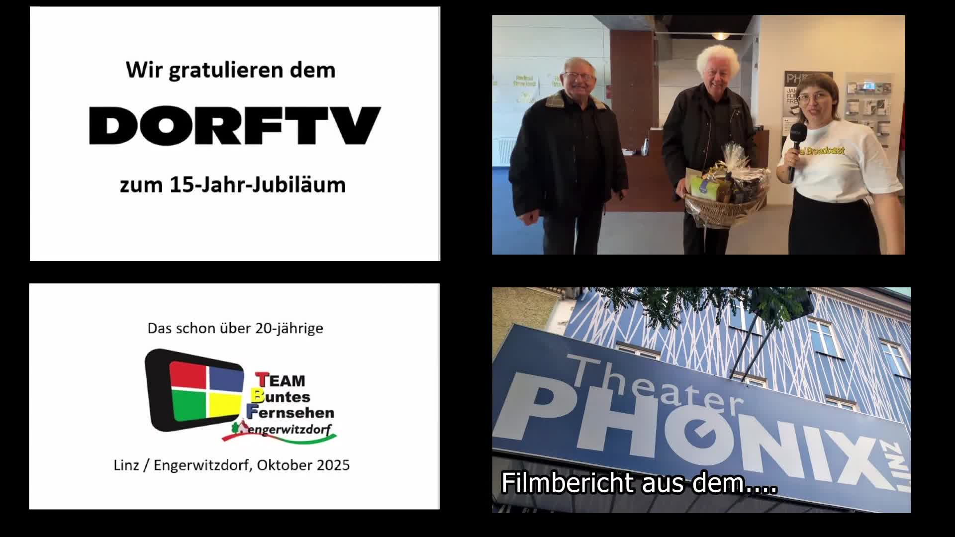 TBF gratuliert zu 15 Jahre DORFTV