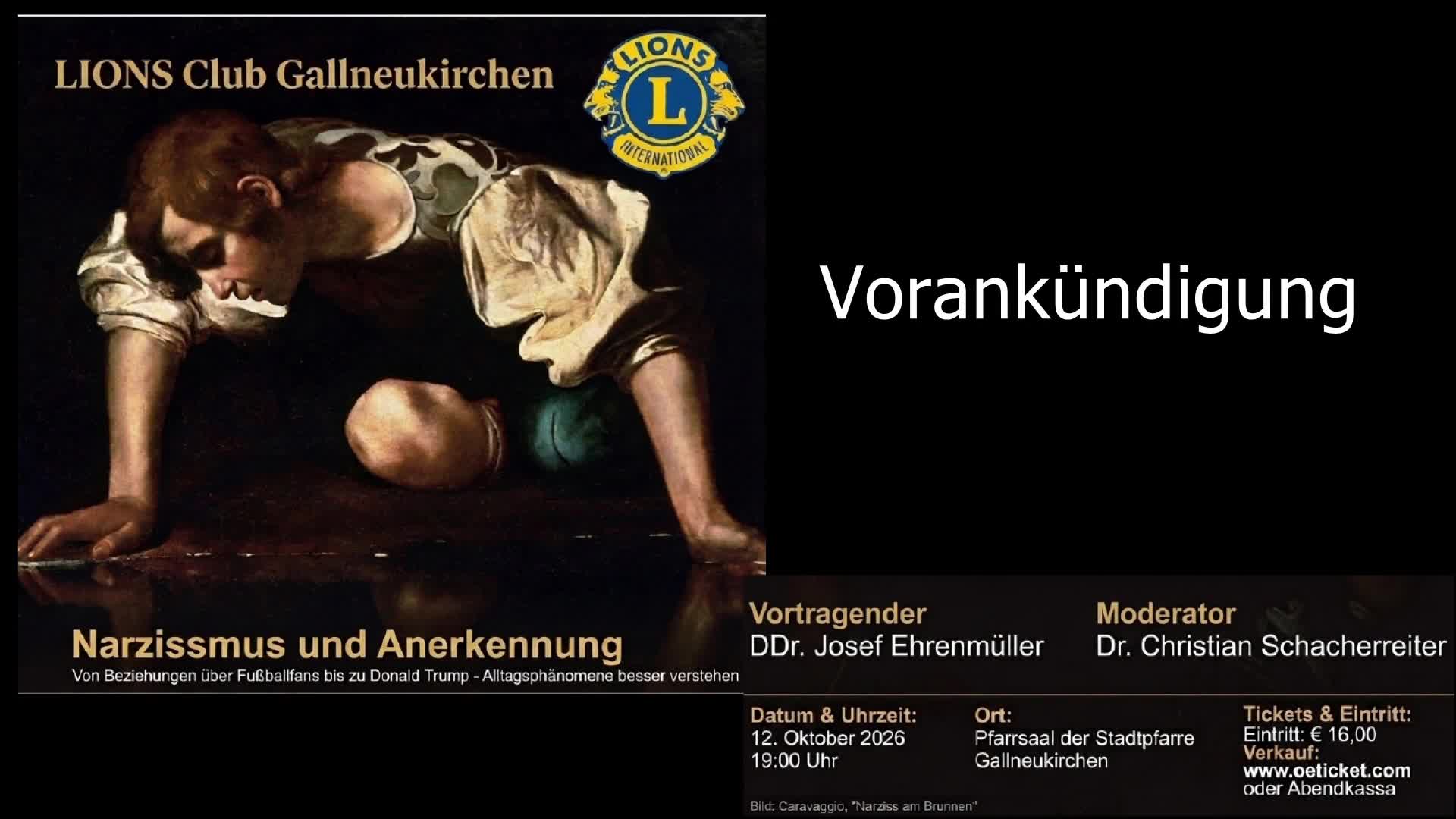 Vorankündigung LIONS Vortrag 