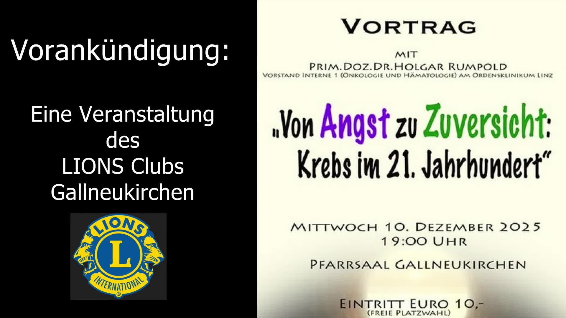 Vorankündigung Vortrag 