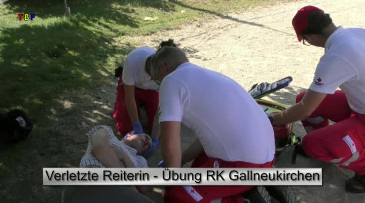 Verletzte Reiterin - Übung Rotes Kreuz Gallneukirchen