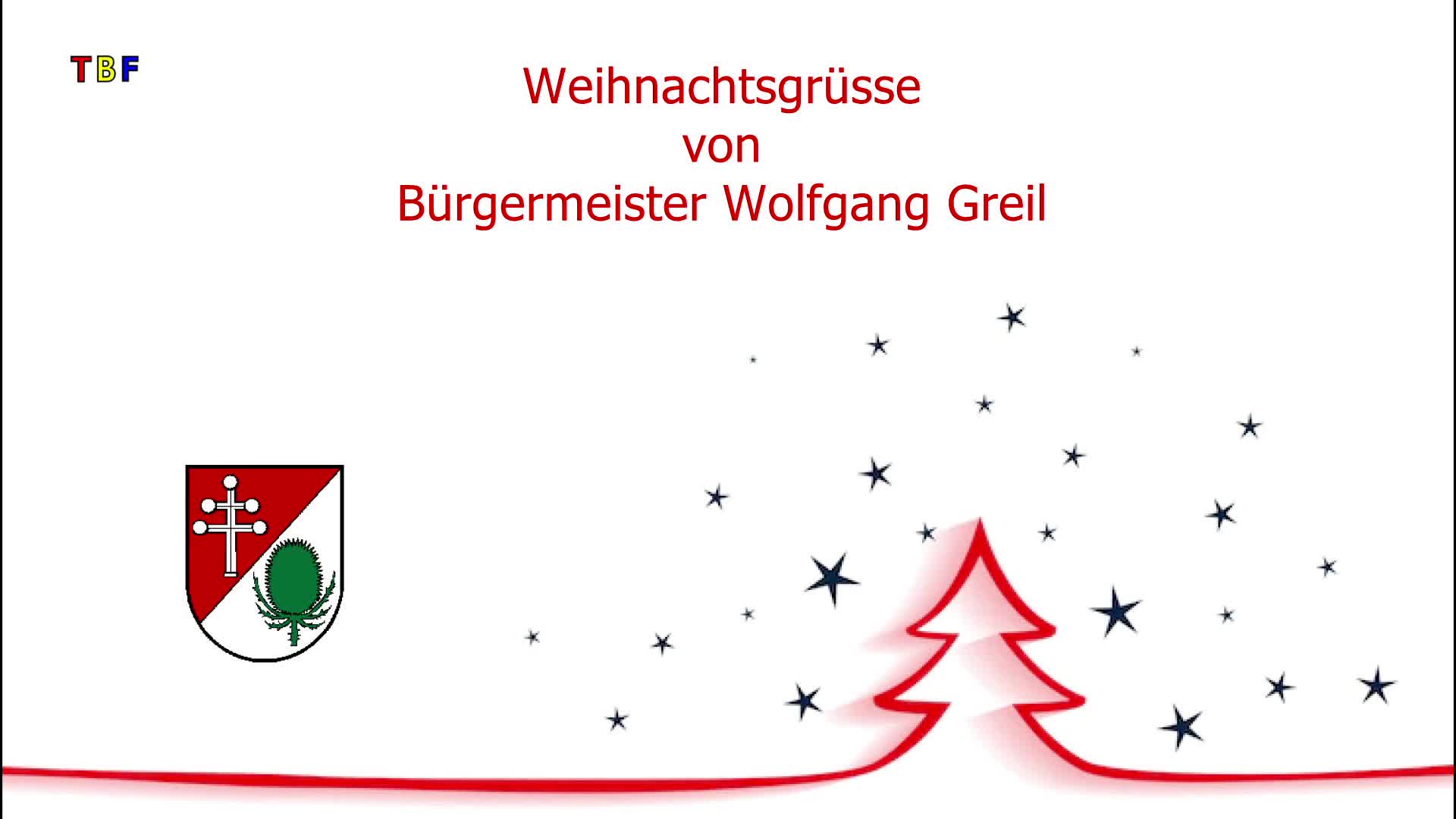 Weihnachtsgruesse des Katsdorfer Bürgermeisters Wolfgang Greil